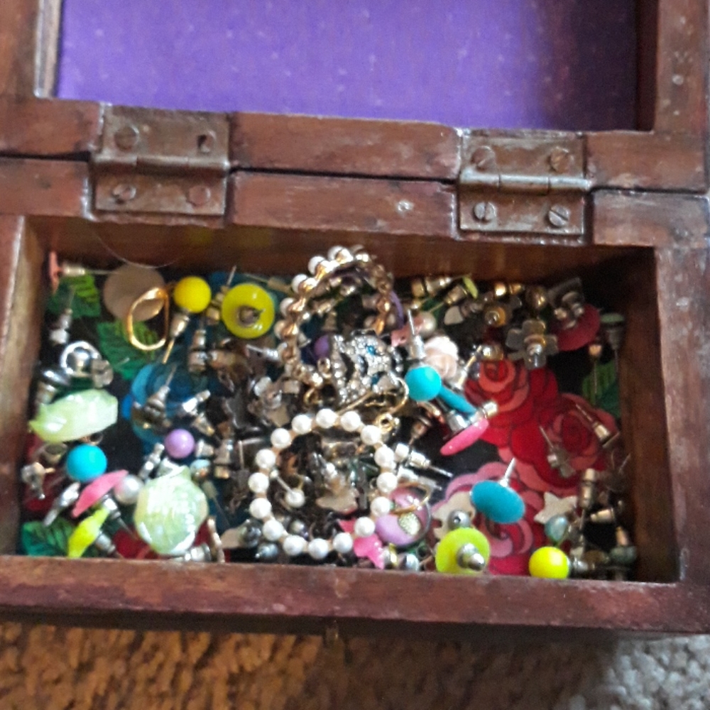 Box of earrings